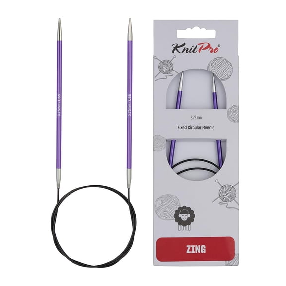 KnitPro Zing Fixed Circular Needles 32" (80cm) | US Size 5 (3.75mm)