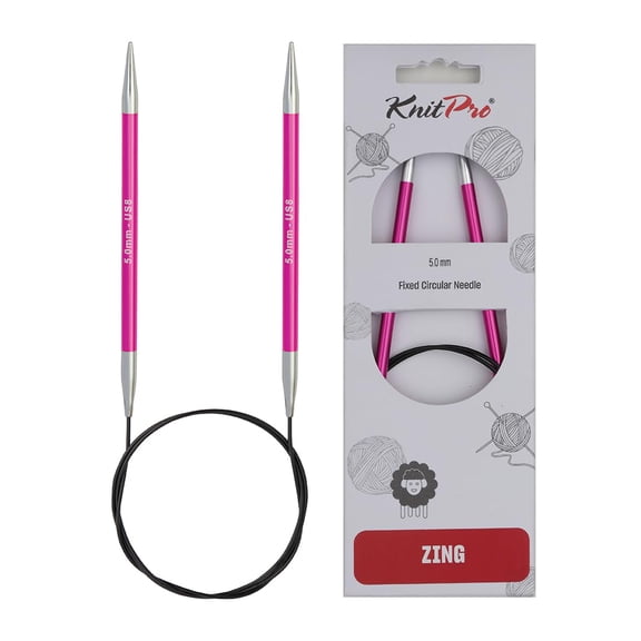 KnitPro Zing Fixed Circular Needles 40" (100cm) - US 8 (5mm)