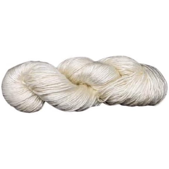KnitSilk Premium Anamika Combed Lace Weight Silk Undyed 500 Yards, 100 Gram | Dyeable Silk Handmade Yarn for Knitting, Crocheting, Weaving, Spinning | Pack of 2