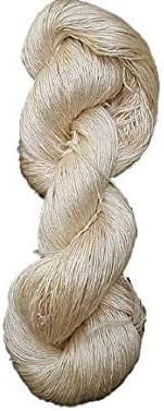 KnitSilk Undyed 15/3 Maharaja Silk Yarn - Exotic 100% Mulberry Silk Undyed, 100 Grams & Approximately 500 Yards (Undyed)