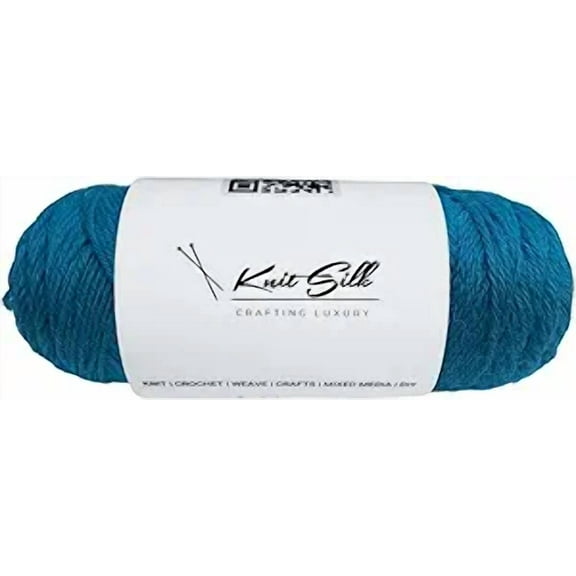 Knitsilk 100% Merino Wool Yarn-Blue | 200+ Yards| 100gx2 Count |200 Grams |Friendly Handcrafted Material for Knitting, Crochet, and & Weaving