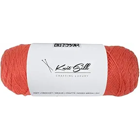 Knitsilk 100% Merino Wool Yarn-Peach| 200+ Yards| 100gx5 Count |500 Grams |Friendly Handcrafted Material for Knitting, Crochet, and & Weaving