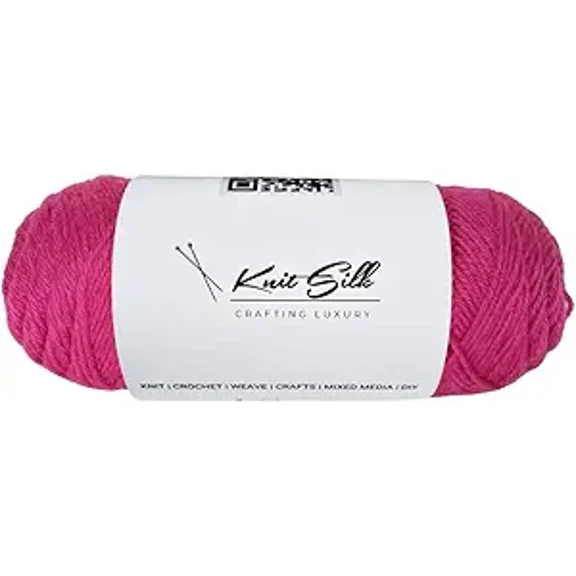 Knitsilk 100% Merino Wool Yarn-Pink| 200+ Yards| 100gx5 Count |500 Grams |Friendly Handcrafted Material for Knitting, Crochet, and & Weaving