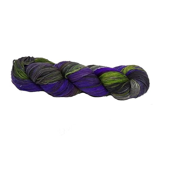 Knitsilk 100% Recycled and Hand-Dyed Silk Roving Worsted Yarn, Luxurious & Soft Silk Roving | Ideal for Knitting, Crocheting, Crafting | Smooth Texture & Fabulous Color.(100 gm-225 Yards,Helsinki)