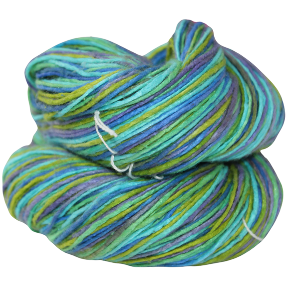 Knitsilk 100% Recycled and Hand-Dyed Silk Roving Worsted Yarn, Luxurious & Soft Silk Roving | Ideal for Knitting, Crocheting,Crafting | Smooth Texture & Fabulous Color Santorini (Pack of 1)
