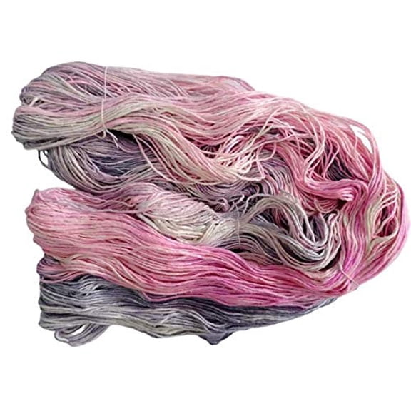Knitsilk 100% Recycled and Hand-Dyed Silk Roving Worsted Yarn, Luxurious & Soft Silk Roving | Ideal for Knitting, Crocheting, Crafting | Smooth Texture & Fabulous Color.(100 gm-225 Yards,Denver))