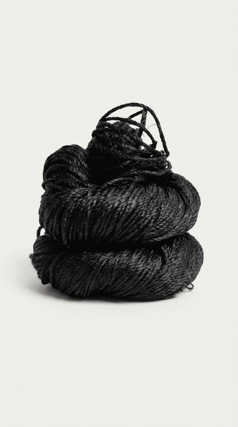 Knitsilk 3 Ply 100% Mulberry Silk Lace Weight Yarn, Black