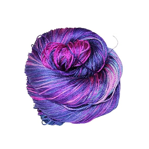 Knitsilk 3 Ply 100% Mulberry Silk Lace Weight Yarn | Perfect for Knitting & Crocheting and Weaving Silk Yarn for Luxurious Creating Projects.(50 Grams – 260 Yards, Pink and Majenta)(Pack of 2)