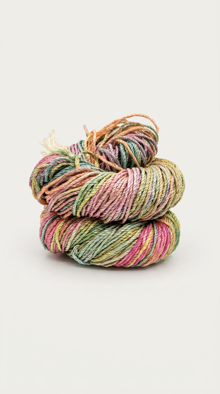 Knitsilk 3 ply Mulberry Silk Yarn Lace Weight Hand Tie and Dye Yarn (50 Grams) Variegated Rainbow Yarn - Knitting Tatting Weave Crochet (Sunflower)(Pack of 5)