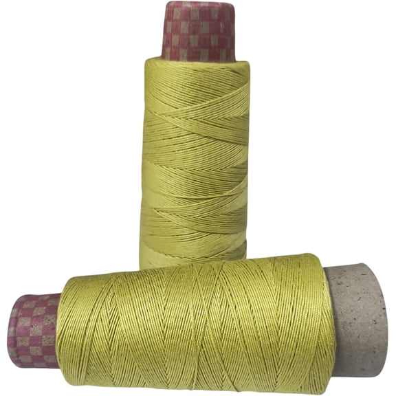 Knitsilk DK Silk Cotton Yarn -8 ply| 2/60NM,180 yards per cone | 50gm per Cone | Great for Knitting, Crocheting and Crafting | Lime yellow | Pack of 2