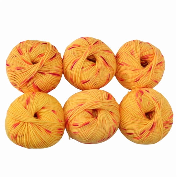 Knitsilk Feather Soft Knitting Yarn – 100% Acrylic | 4-Ply, 6 x 25g Each (Total 150g) | Super Soft Yarn for Baby Clothes, Blankets, Sweaters & DIY Crochet Projects | Pack of 6 (Yellow)
