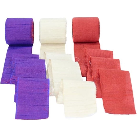 Knitsilk Luxurious Dupioni Satin Ribbon yarn (1.5 "x 7yds x 3count), purple & red Ribbon Set for Gift Wrapping, Decorating Bouquet Wrap, Wedding Invitation and Crafts.