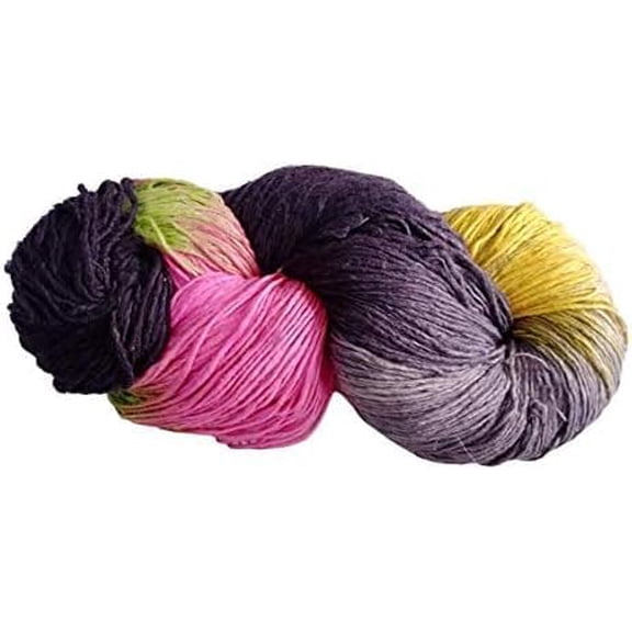Knitsilk Silk Roving Worsted Yarn 100% Recycled & Hand-Dyed Mulberry Silk - Luxurious and Versatile for Scarves, Knitting,Crafting| 100 gm-225 Yards Nairobi