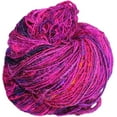 thumbnail image 1 of Knitsilk PREMIUM Recycled Sari Silk Yarn - Magenta shade 160 Yards | Good for Knitting, Crocheting and Jewelry Making, Pack of 3, 1 of 5