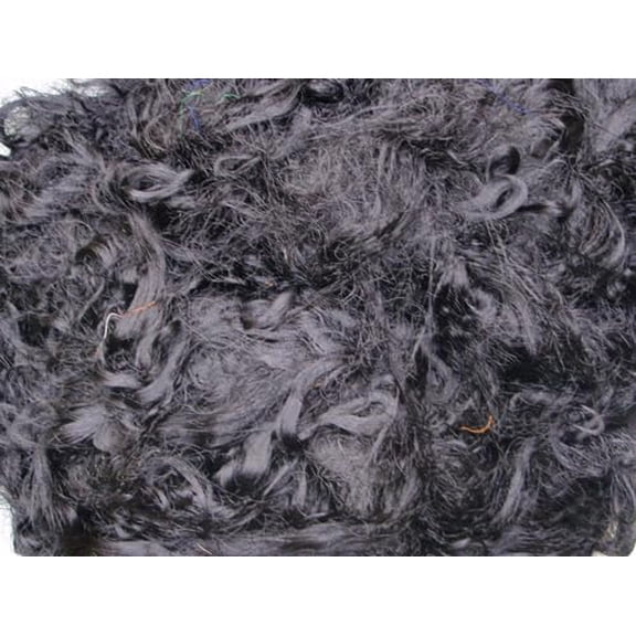 Knitsilk Premium A-Grade Mulberry Silk: Hand-Dyed Black Silk Fibers for Needle Felting, Wet Felting, Spinning, Knitting, and Sewing - 200gm