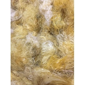 Knitsilk Premium A-Grade Mulberry Silk: Hand-Dyed Yellow & White Silk Fibers for Needle Felting, Wet Felting, Spinning, Knitting, and Sewing - 300gm