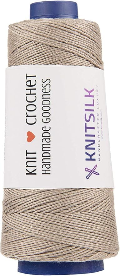 Knitsilk Pure Silk Viscose Blend Yarn in Cones -Perfect for Crochet and Knitting,Jewellery,DIY Projects(8ply -160 Yards,Oak-Pack of 1)