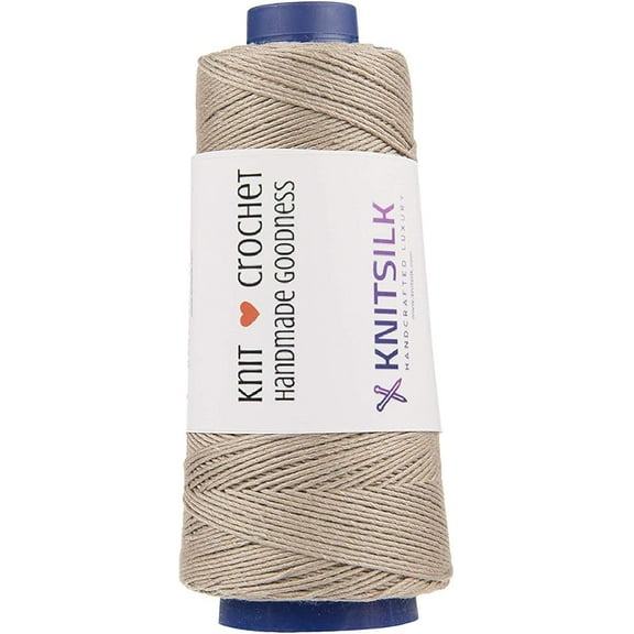 Knitsilk Pure Silk Viscose Blend Yarn in Cones -Perfect for Crochet and Knitting,Jewellery,DIY Projects(8ply -160 Yards,Oak-Pack of 1)