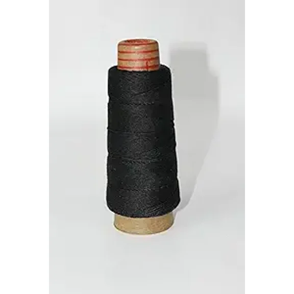 Knitsilk Pure Silk Viscose Blend Yarn in Cones - Perfect for Crochet and Knitting,Jewellery and DIY Projects(8ply-160 Yards-Black-Pack of 2)