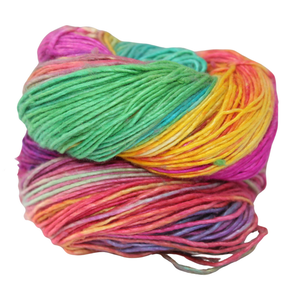 Knitsilk Silk Roving Worsted Yarn 100% Recycled & Hand-Dyed Mulberry Silk Color Rio (Pack of 1)