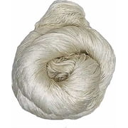 Knitsilk Silk Yarn 20/2 Undyed 100% Mulberry Silk Undyed, 100 Grams & Approx. 1,000 Yards, Spun Silk Natural Silk