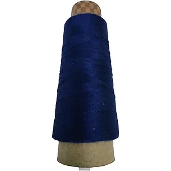 Knitsilk Wool, Cotton and Silk Blended Thread (2 ply 2/60's) - 50 Grams,Navy blue