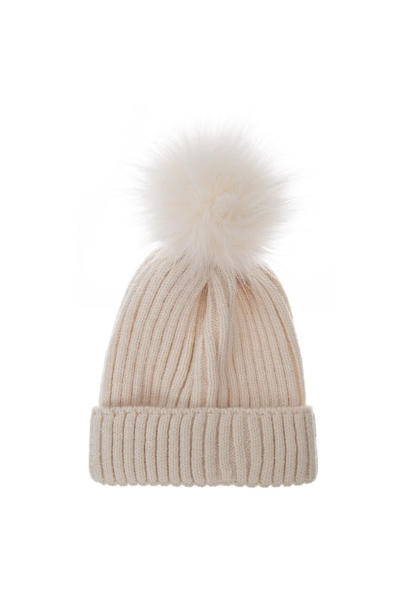 Knitted Baby Hat with Bear Ears, Winter Warm Soft Yarn Beanie for Infant Toddler Boys Girls, Cold Weather Stocking Skull Cap