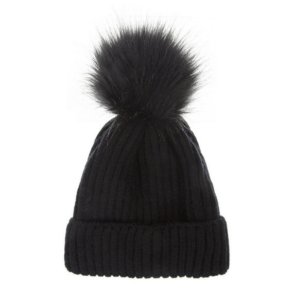 Knitted Baby Hat with Bear Ears, Winter Warm Soft Yarn Beanie for Toddler Boys Girls, Cold Weather Stocking Skull Cap
