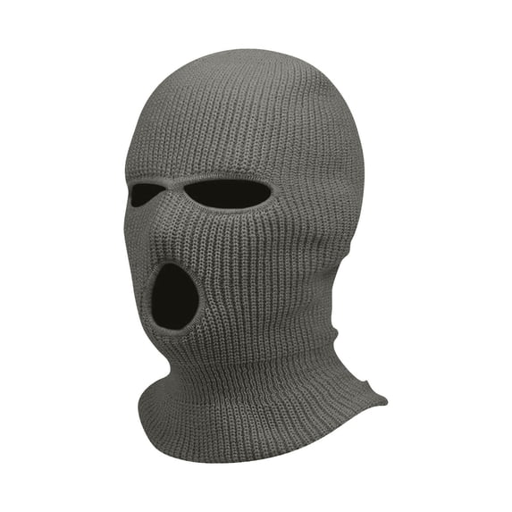 Knitted Balaclava Ski Mask Full Face Cover 3 Hole Beanie for Winter Outdoor Sports Motorcycle Riding Cycling Warm Light Gray