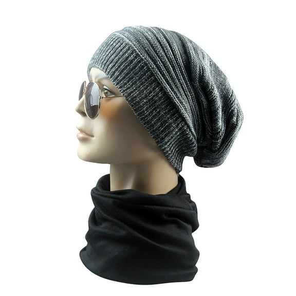 Knitted Beanie Hat for Men and Women, Oversized Slouchy Winter Warm Skull Cap with Long Baggy Design for Ski Snowboarding Cold Weather Streetwear