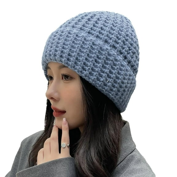 Knitted Beanies for Women Fisherman Beanie Roll Up Edge Bonnet Skull Cap Warm Bucket Hat Fall Winter Cap Ski Travel