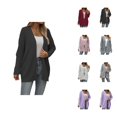 thumbnail image 1 of Knitted Cardigan Sweater Open Front Long Sleeve Soft Comfortable Loose Fit Pure Color Outwear Cozy Fall Winter Fashion Top Cardigan Sweaters for Women, 1 of 2