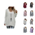 thumbnail image 1 of Knitted Cardigan Sweater Open Front Long Sleeve Soft Comfortable Loose Fit Pure Color Outwear Cozy Fall Winter Fashion Top Cardigan Sweaters for Women, 1 of 2