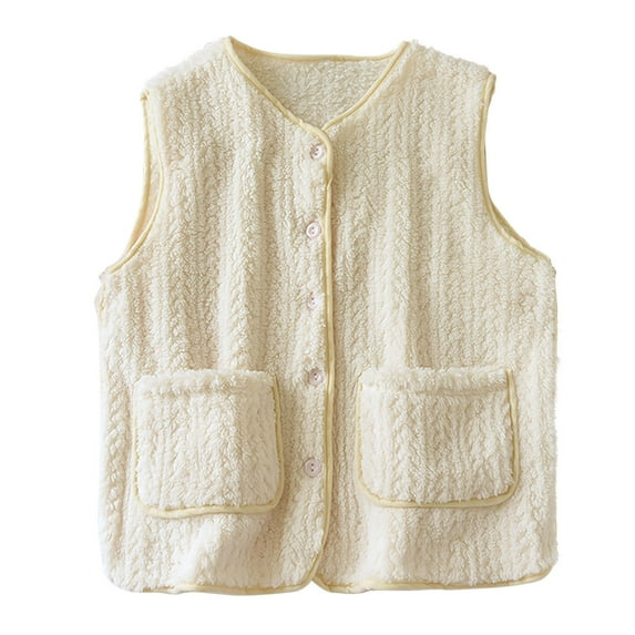Knitted Cardigan for Women Warm Flannel Sweaters Long Sleeve Button Coats Loose Fleece Jackets Fashion Housecoat Soft Outwear