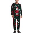 thumbnail image 1 of Knitted Christmas Men's Pajama Set Sleepwear Pjs Lightweight Long Sleeve Crewneck Shirts and Bottoms Soft Comfy Sleep Sets XS, 1 of 5