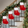 thumbnail image 1 of Knitted Christmas Stocking Embroidered Letter Wool Candy Gift Bag for Kids Christmas Tree and Fireplace Decoration, 1 of 5