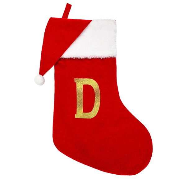 Knitted Christmas Stocking – Embroidered Letter Wool Hosiery Gift Bag, 17 Inch Large Candy Stocking for Children, Fireplace & Holiday Decorations