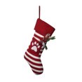 thumbnail image 1 of Knitted Christmas Stocking, Embroidery Christmas Trees Snowflake Paw Custom Needlepoint Stockings Set, Family Stocking for Fireplace,Christmas Holiday Decorations, 1 of 7