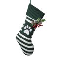 thumbnail image 1 of Knitted Christmas Stocking, Embroidery Christmas Trees Snowflake Paw Custom Needlepoint Stockings Set, Family Stocking for Fireplace,Christmas Holiday Decorations, 1 of 7