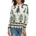 thumbnail image 1 of Knitted Christmas Tree Women's Turtleneck Sweater Long Sleeve Ribbed Fitted Turtle Neck Casual Fall Winter Collection Top 2XL, 1 of 4