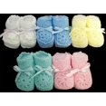 thumbnail image 1 of Knitted Crochet Booties In Assorted Colors - Size: Newborn - Mixed Color 12 Pairs Pack - FREE USA Shipping-- (00215C), 1 of 1