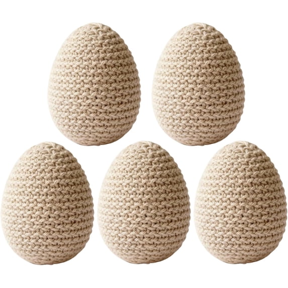 Knitted Easter Eggs Decorations, Increase Ambiance, 2.4", Easter Basket Filler, Handcrafted Spring Ornaments, Festive Accents, for Home Dining Room Party Garland Wreath Display