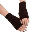 thumbnail image 1 of Knitted Fingerless Gloves Soft Stretchy Cuff Design Comfortable Half Finger Hand Warmers for Daily Use, 1 of 3