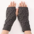 thumbnail image 1 of Vorkoi Knitted Fingerless Gloves for Women Winter Thumbhole Wrist Warmer Men Crochet Arm Warmers Hand Mittens, 1 of 1