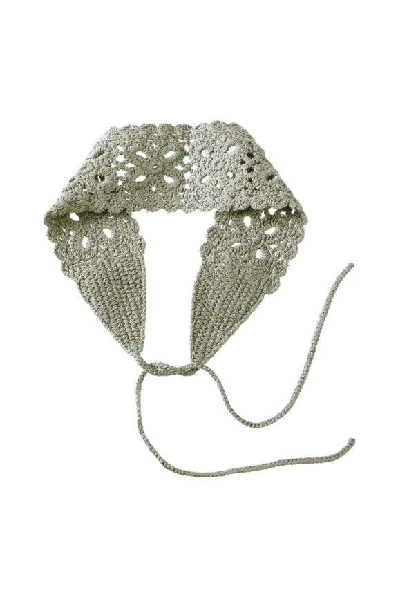 Knitted Floral Lace Hairband Crochet Flower Hair Headbands Stretch For Girls Women Casual