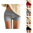thumbnail image 1 of Knitted Fold over Shorts for Women Summer Casual Low Rise Slim Fit Y2k Mini Shorts, 1 of 4