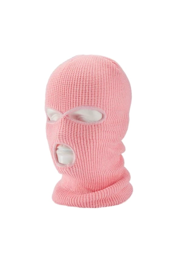 Knitted Full Face Cover Three Hole Design Soft Stretchable Winter Outdoor Sports Balaclava Mask for Men Women Unisex