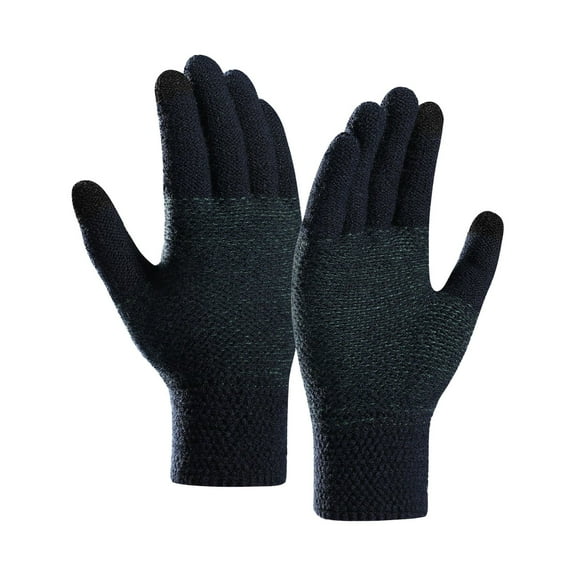 Knitted Gloves Qiu Dong Men With Hair Thickening Warm Screen Outdoor Wool Knitted Gloves