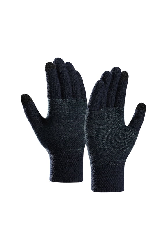Knitted Gloves Qiu Dong Men With Hair Thickening Warm Screen Outdoor Wool Knitted Gloves