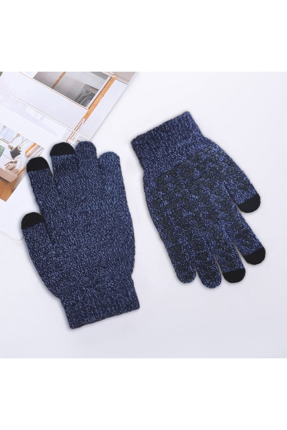 Knitted Gloves Touch Screen Full Finger Warm Mitten